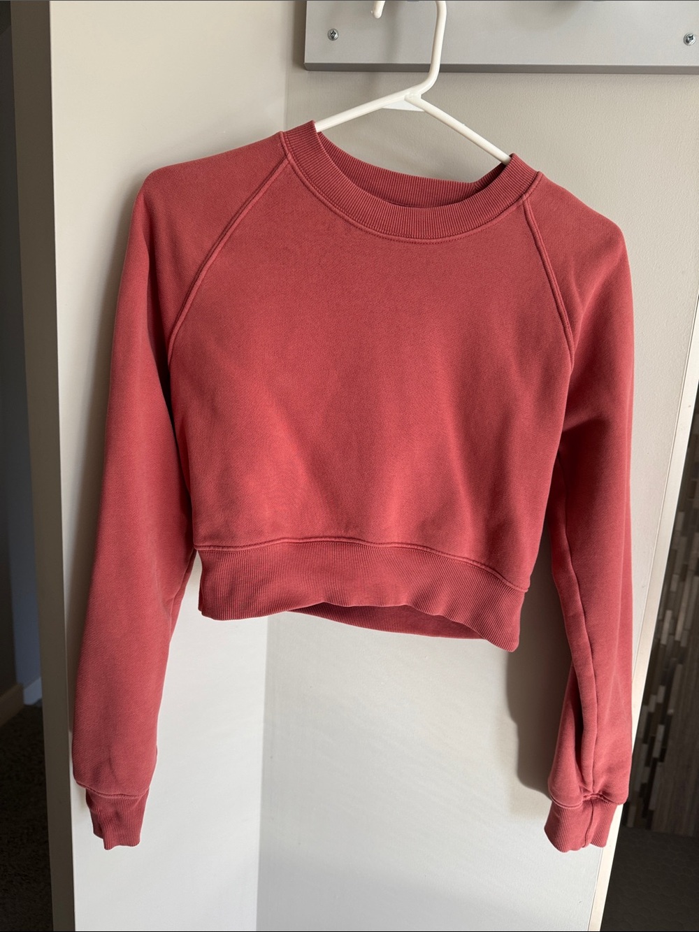 Women's Cropped Crewneck Sweatshirt - Dusty Rose
